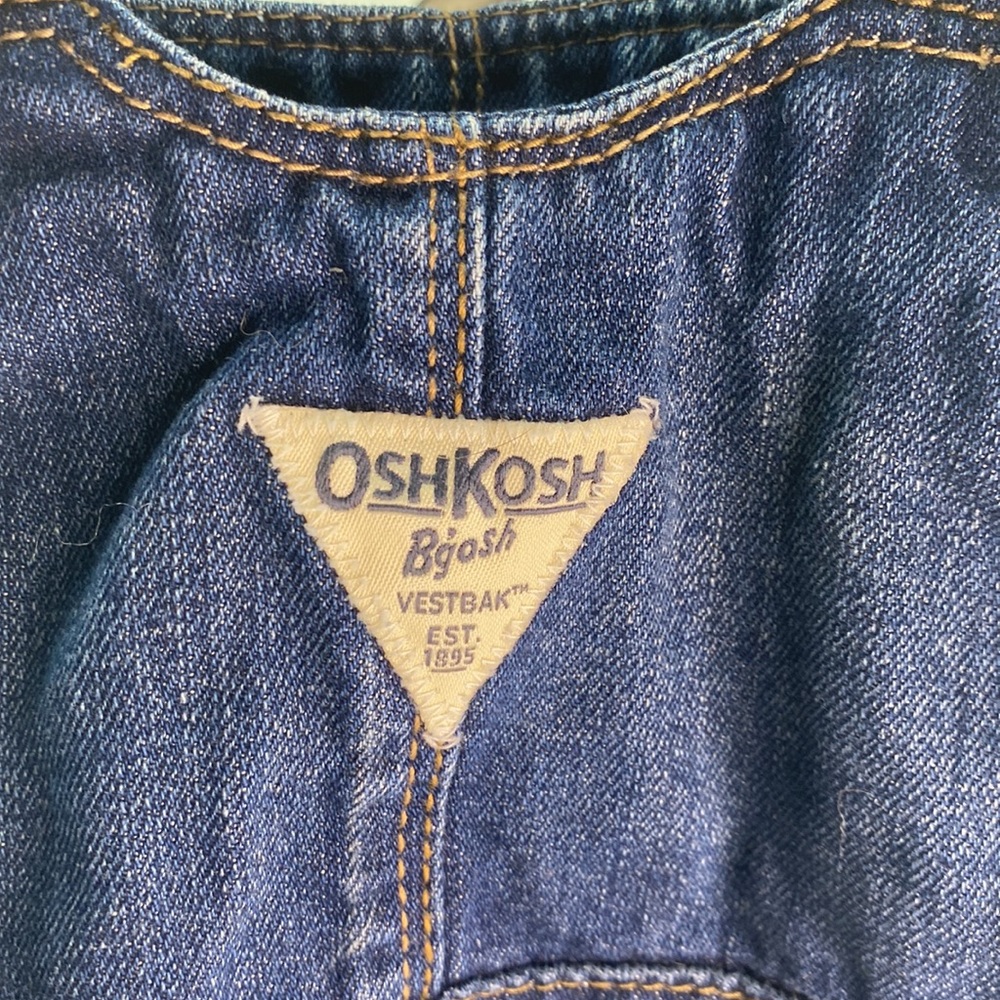 OskKosh B'gosh 2T Denim Jumper with Navy & Gold tulle skirt! 💙💙 - Picture 9 of 12